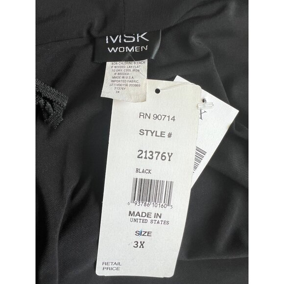 MSK Women’s Black Open Front Cardigan Jacket 3X 95% Polyester 5% Spandex NWT - Picture 11 of 14